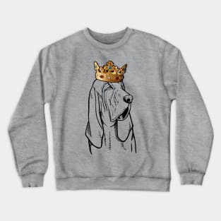 Bloodhound Dog King Queen Wearing Crown Crewneck Sweatshirt